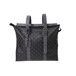 Louis Vuitton Cabas Zip Tote Bag Monogram Eclipse Black Reverse Black